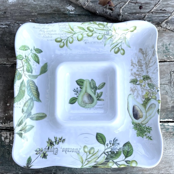 Michel Design Works Avacado melamine LARGE platter serving tray - Picture 3 of 10